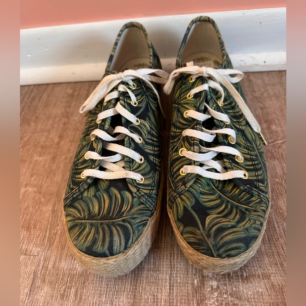 Women’s KEDS Rifle Paper Co, Platform Canvas Sneaker, Size 9
